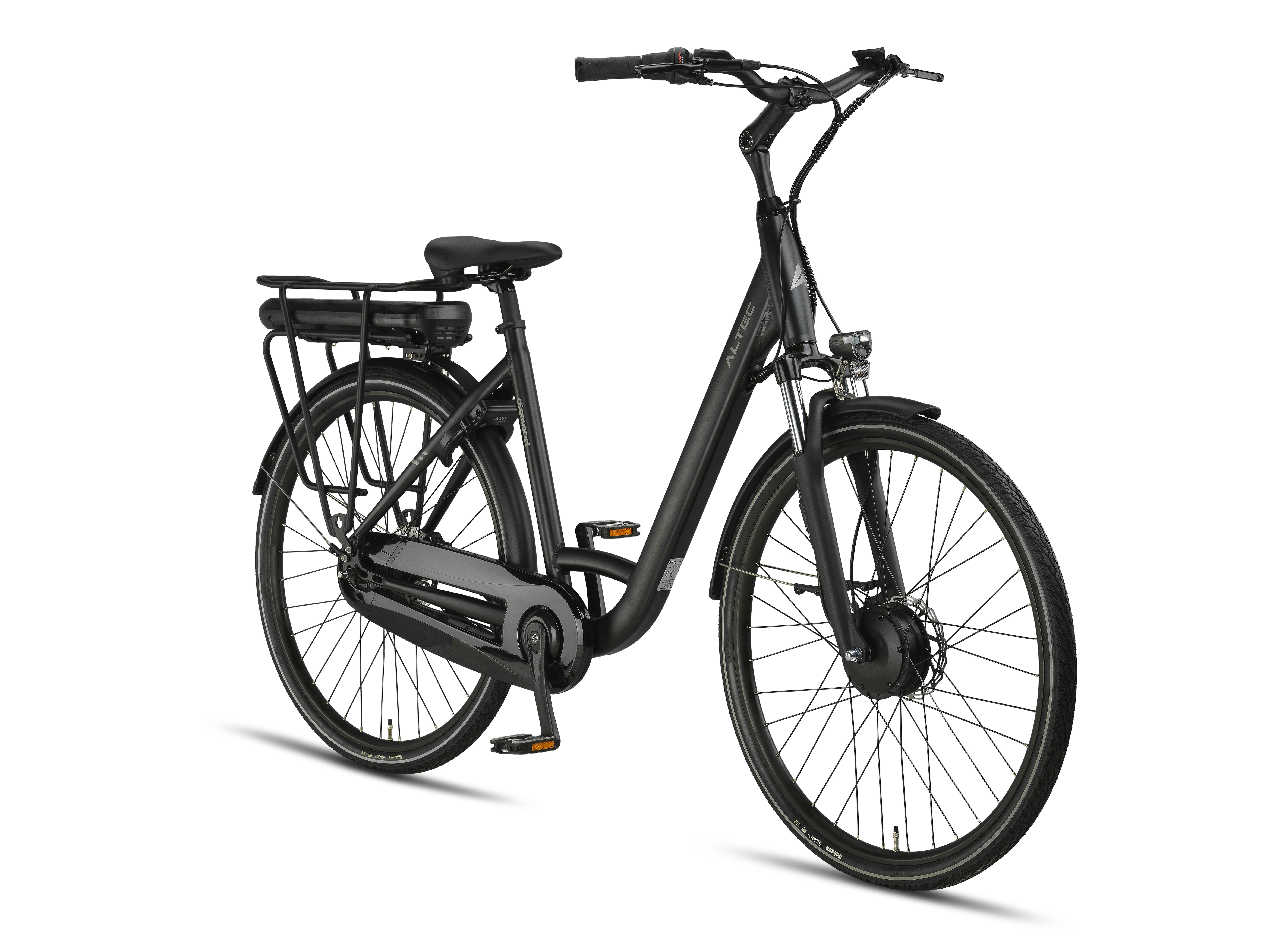 Altec Diamond E-Bike 28 inch 53cm 468 Wh N-7 Voorwielmotor HYD Mat Zwart *Pytes Accu 800052 *Lader 800053
