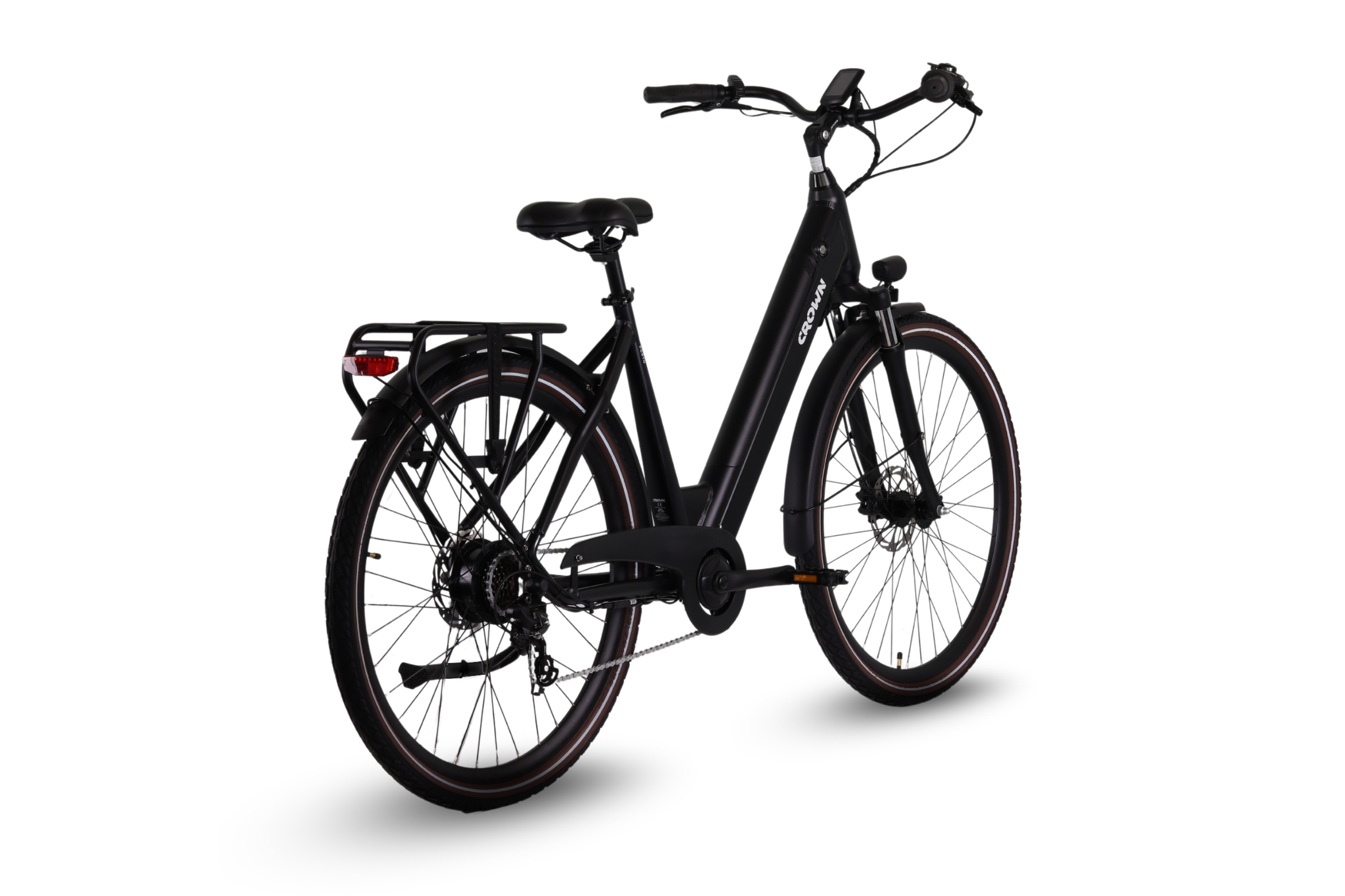 Porto E-Bike 28 inch 53cm 375Wh 7 spd. Achterwielaandriving Mat Zwart *Accu 800062*