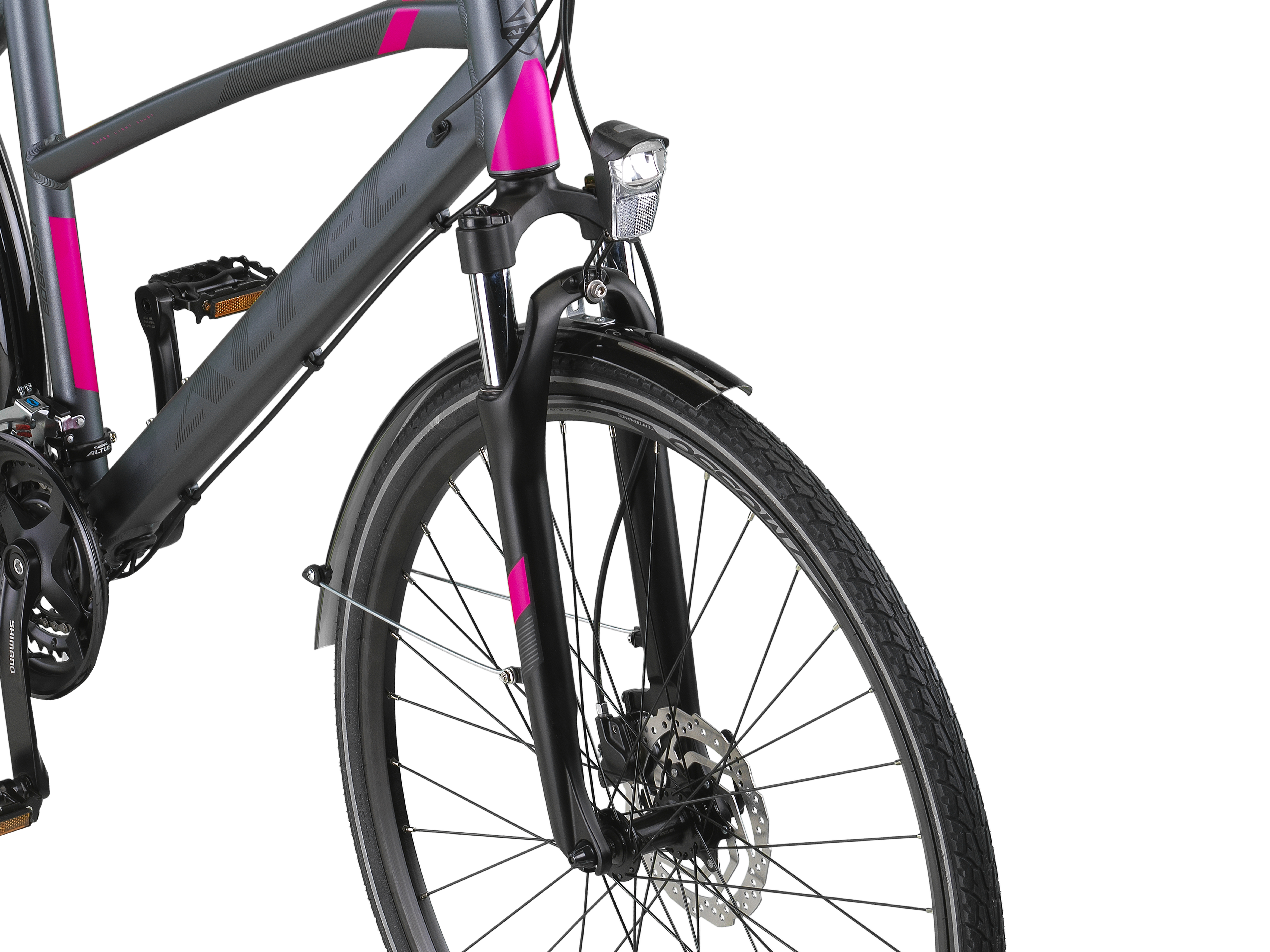 Altec Legarda (CT) LSM 28 inch Damesfiets HYD 24 Versn. Antraciet/Pink *** VASTE LAGE PRIJS ***