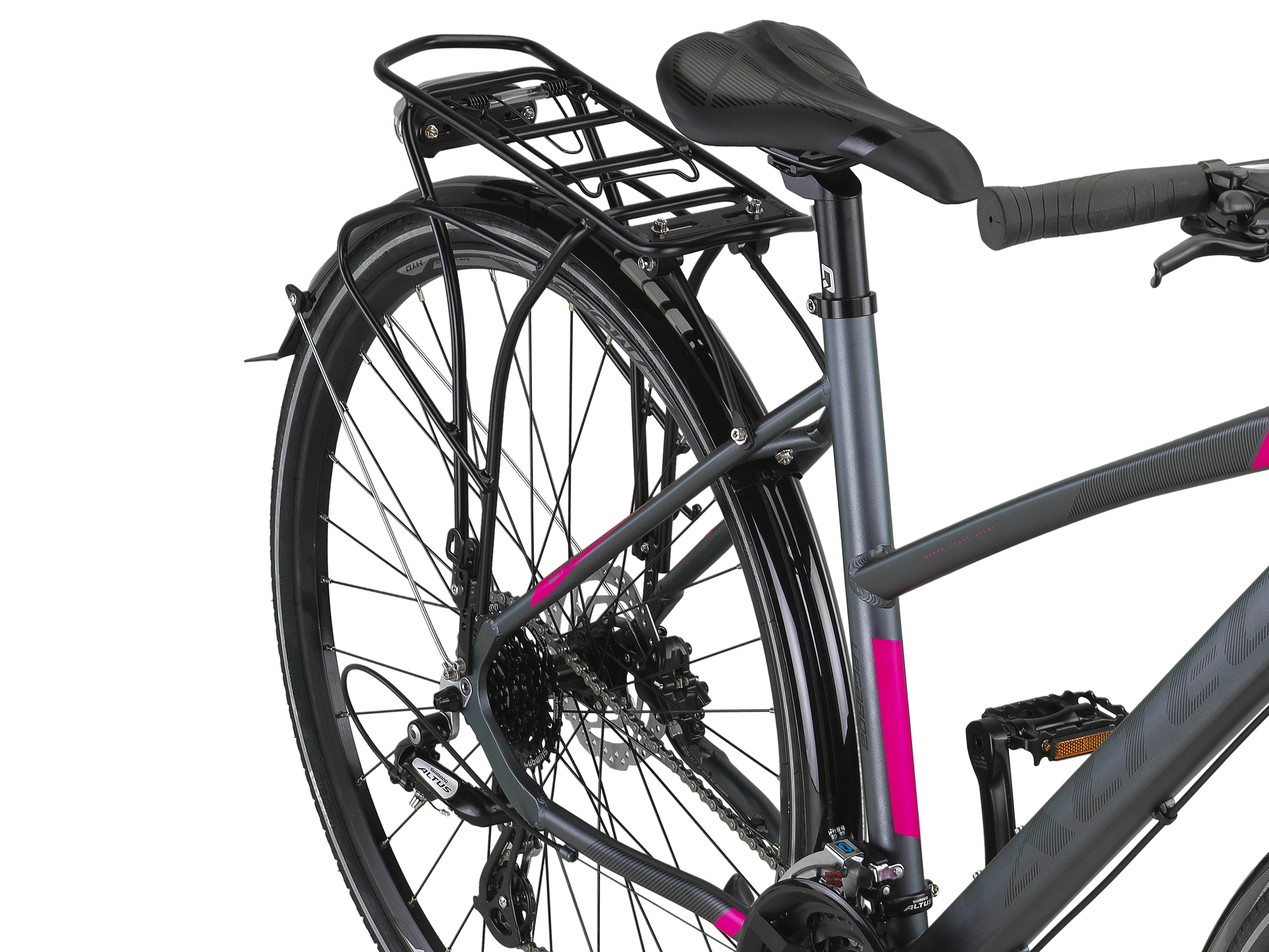 Altec Legarda (CT) LSM 28 inch Damesfiets HYD 24 Versn. Antraciet/Pink *** VASTE LAGE PRIJS ***