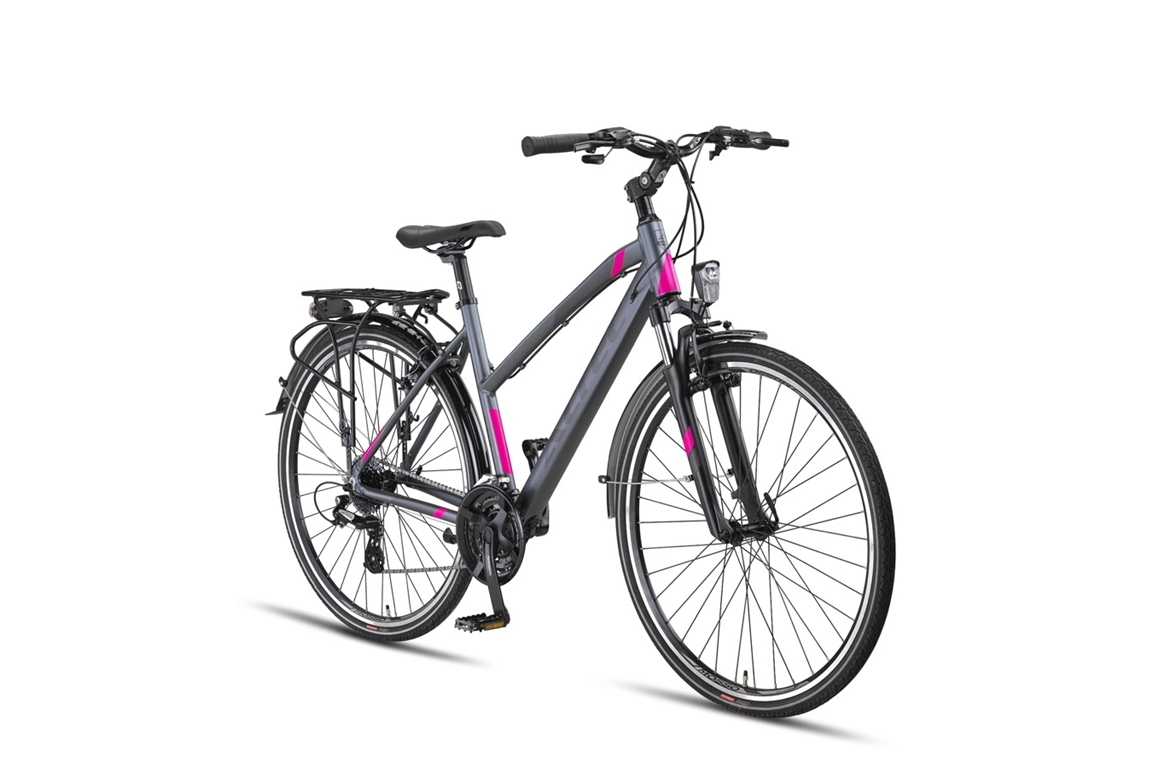 Altec Legarda (CT) LSM 28 inch Damesfiets V-Brakes 24 Versn. Antraciet/Pink *** VASTE LAGE PRIJS ***
