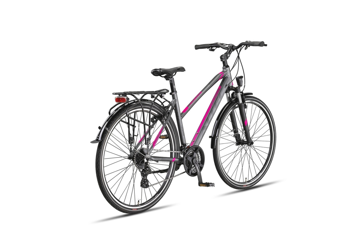 Altec Legarda (CT) LSM 28 inch Damesfiets V-Brakes 24 Versn. Antraciet/Pink *** VASTE LAGE PRIJS ***