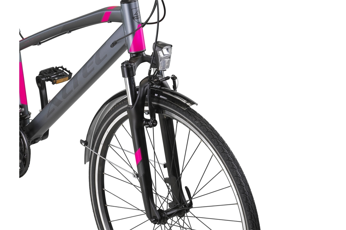 Altec Legarda (CT) LSM 28 inch Damesfiets V-Brakes 24 Versn. Antraciet/Pink *** VASTE LAGE PRIJS ***