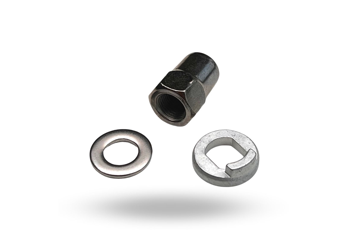 As moer met ring chroom Bafang motor per stuk