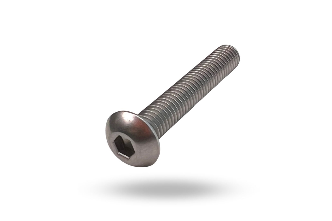 Inbusbout Bolk. M5x30 RVS chroom 1 stuk