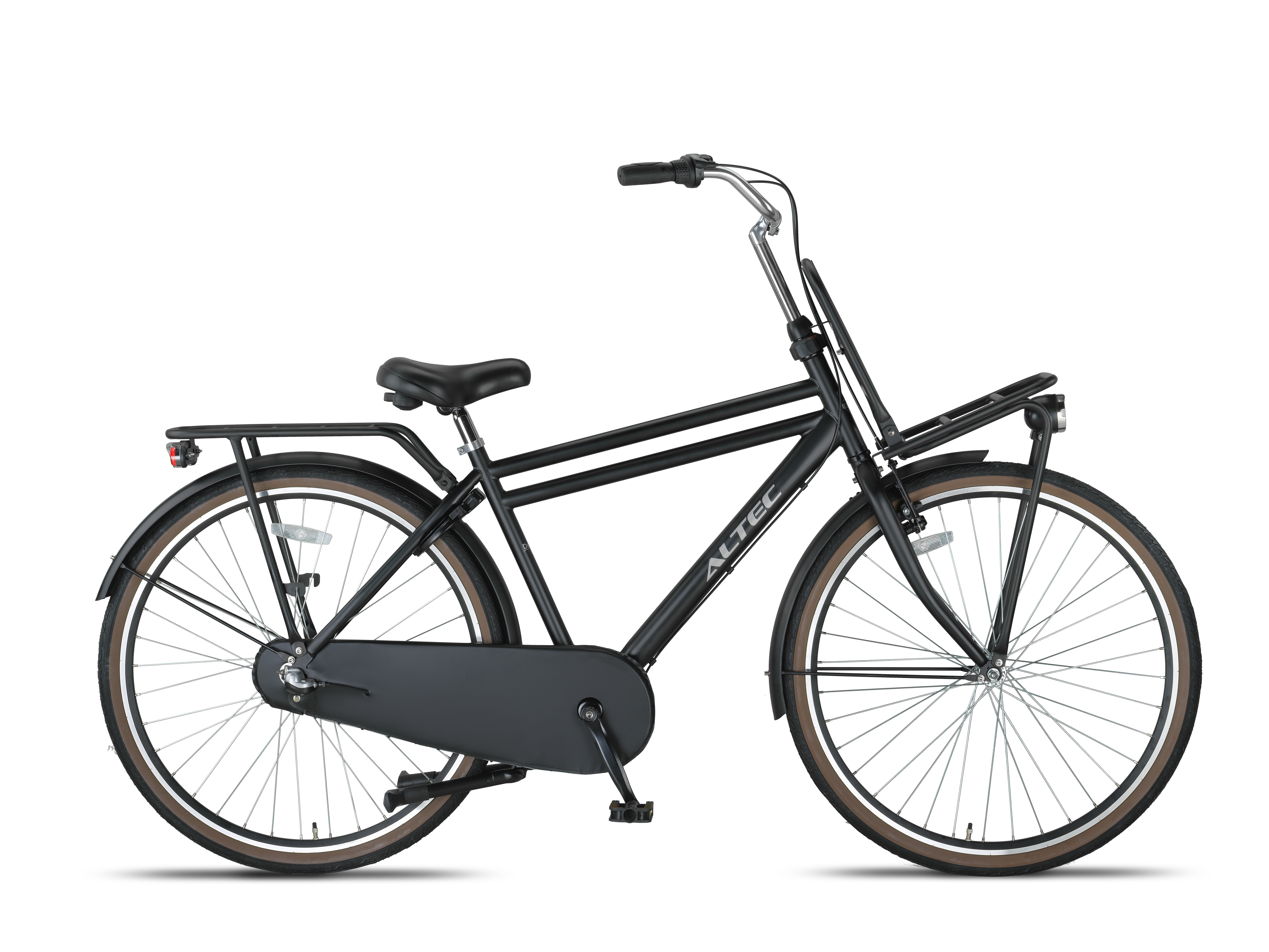 Altec Dutch 28inch Transportfiets N-3 Heren 50cm Mat Zwart